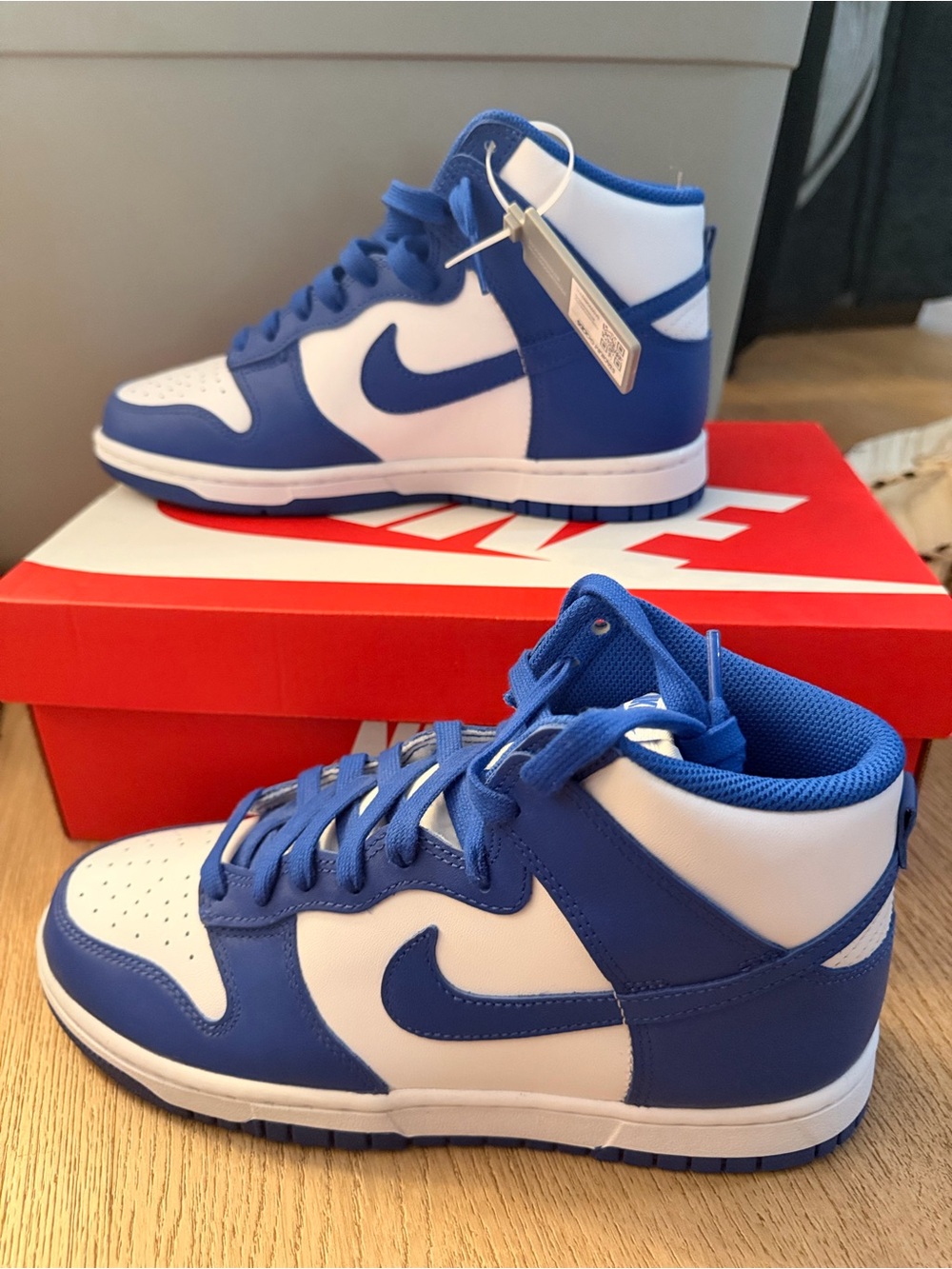 Nike  Blue and White High-Top Sneakers // W 7.5 // M 9 NIB